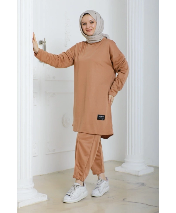Tesettür 2li takım - Camel