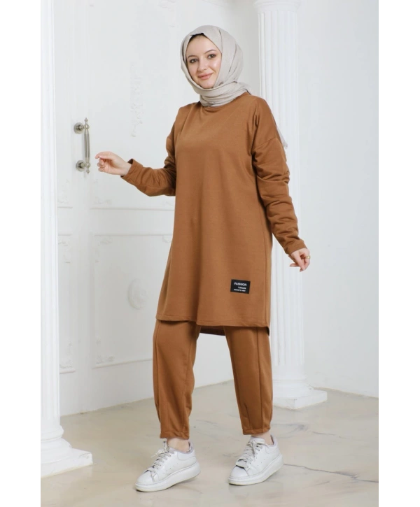 Tesettür 2li takım - Taba