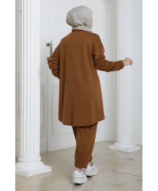 Tesettür 2li takım - Taba