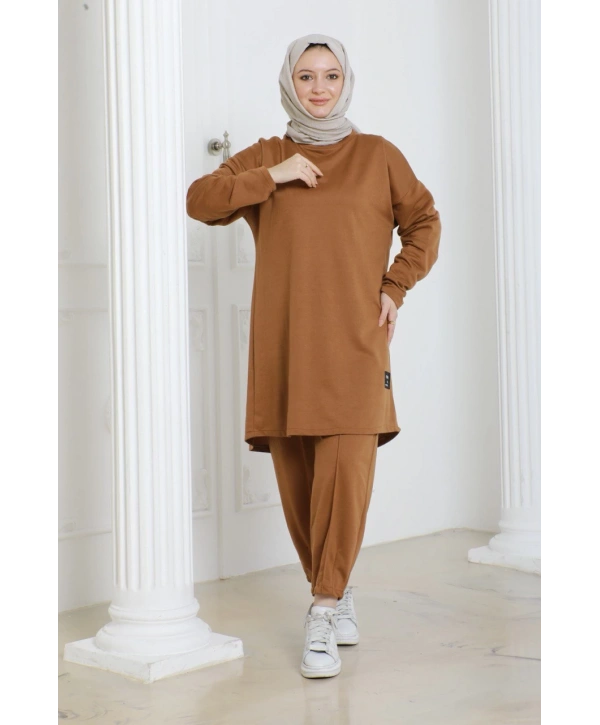 Tesettür 2li takım - Taba