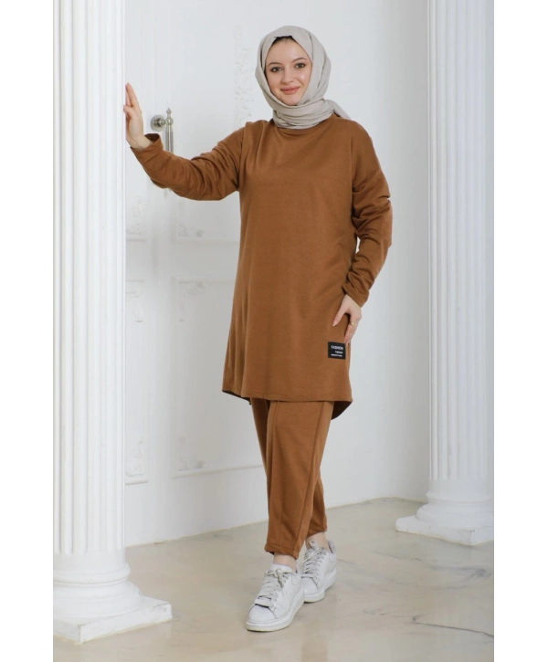Tesettür 2li takım - Taba