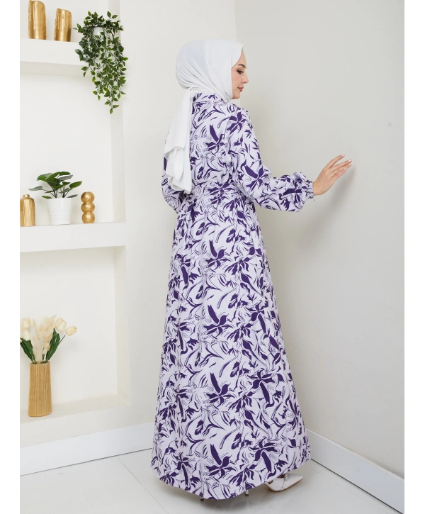 Yeni Sezon Mor Elbise / E0132