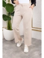 Beli Lastikli Kanvas Pantolon - Bej / A0104