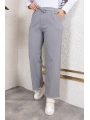 Beli Lastikli Kanvas Pantolon - Gri / A0104
