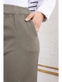Beli Lastikli Kanvas Pantolon - Haki / A0104