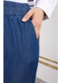 Beli Lastikli Keten Pantolon - Lacivert / A0104
