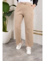 Beli Lastikli Kanvas Pantolon - Vizon / A0104