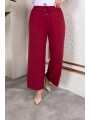 Beli Lastikli Salaş Ayrobin Pantolon - Vişne Çürüğü / A0103