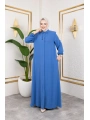 Salaş Kesim Aerobin Kumaş Ferace / Mavi - F137