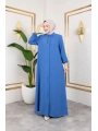 Salaş Kesim Aerobin Kumaş Ferace / Mavi - F137