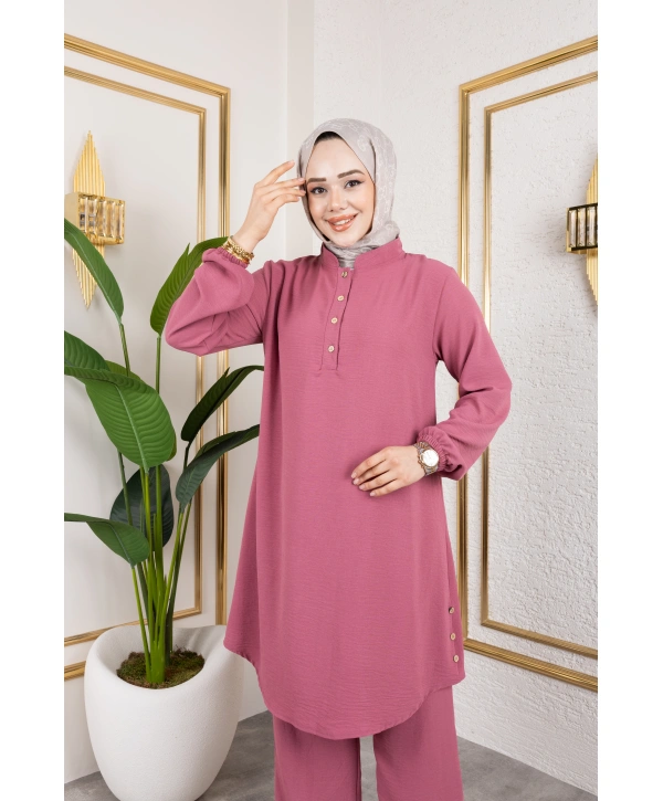 Aerobin Kumaş İkili Takım - Gül Kurusu / T0109