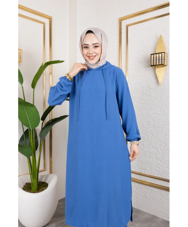 Aerobin Kumaş Uzun İkili Takım - Mavi / T0110