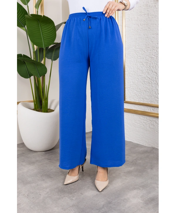 Beli Lastikli Salaş Ayrobin Pantolon - Mavi / A0103