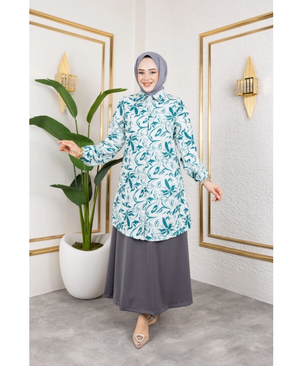 Etekli İkili Takım - Yeşil / T0106