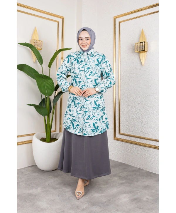 Etekli İkili Takım - Yeşil / T0106