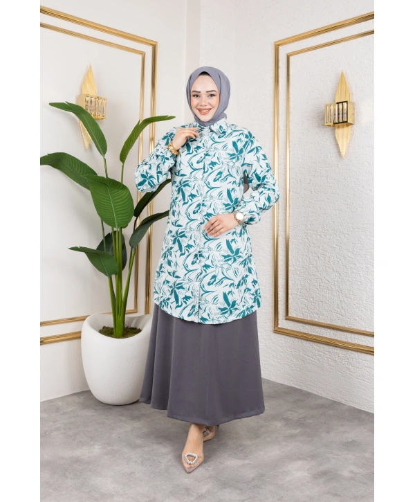 Etekli İkili Takım - Yeşil / T0106