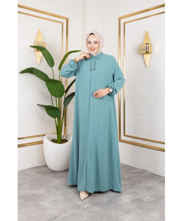 Salaş Kesim Aerobin Kumaş Ferace / Su Yeşili - F137