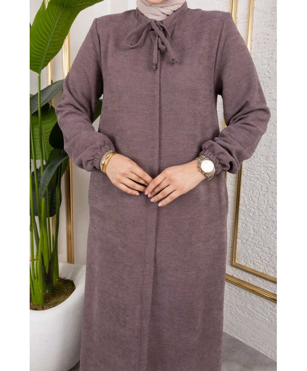 Şönil Kumaş Kışlık Comfort Ferace / Somon - F0501