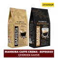 %100 Arabica Caffe Crema - Espresso Çekirdek Kahve 2x500gr Tanışma Paketi