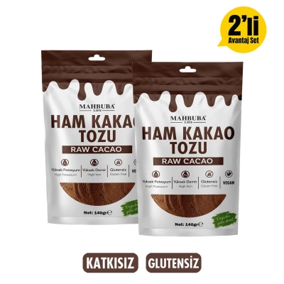 Ham Kakao Tozu 2x140gr - Doğal - Katkısız - Glutensiz