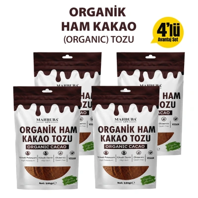 Organik Ham Kakao Tozu 4x140gr