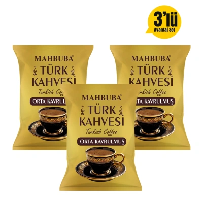 Orta Kavrulmuş Türk Kahvesi 3x100gr