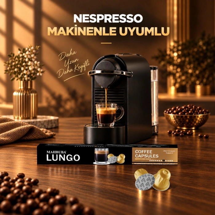 %100 Arabica 3x Lungo Kapsül Kahve 30lu (Nespresso Uyumlu Alüminyum)