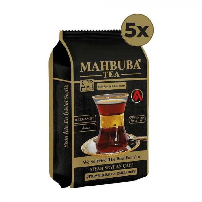 5x200gr STD 2571 Earl Grey Bergamot Aromalı İthal Seylan Sri Lanka Ceylon Kaçak Siyah Yaprak Çayı