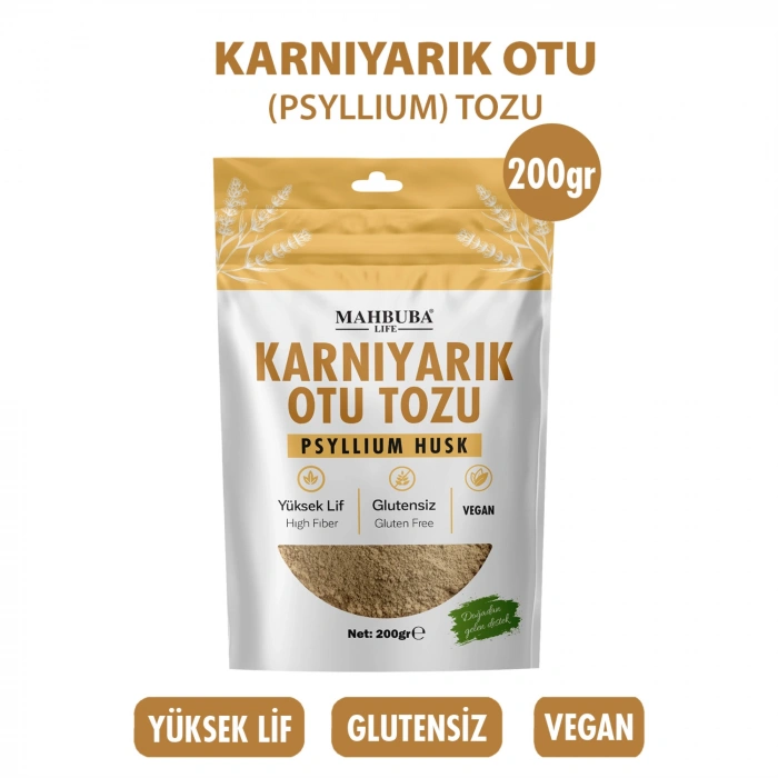Karnıyarık Otu Tozu (Psyllium Husk) 200gr – Yüksek Lif