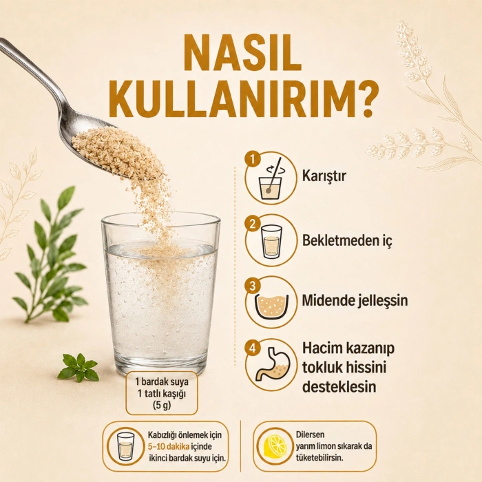 Karnıyarık Otu Tozu (Psyllium Husk) 200gr – Yüksek Lif