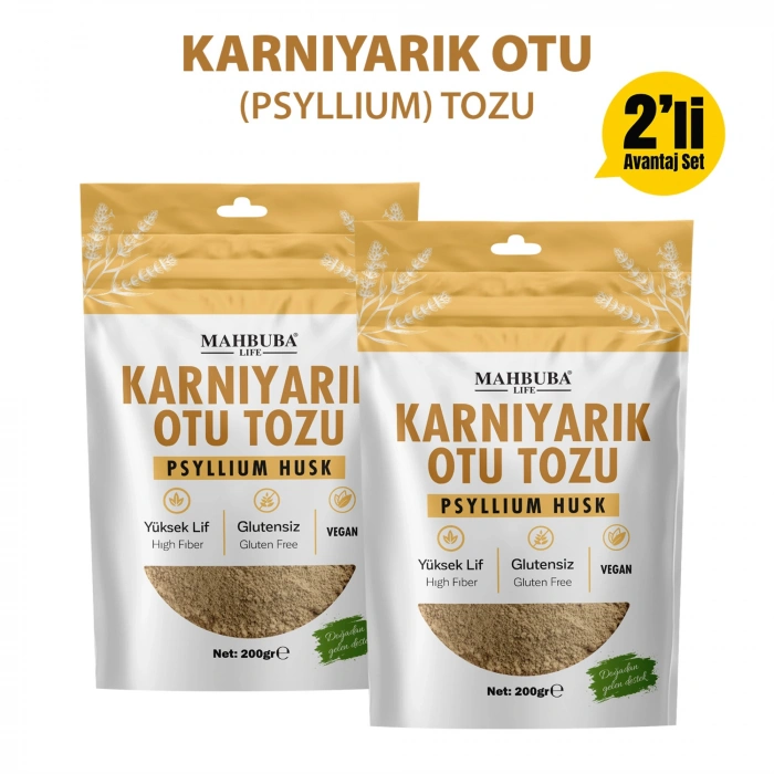 Karnıyarık Otu Tozu (Psyllium Husk) 2x200gr – Yüksek Lif