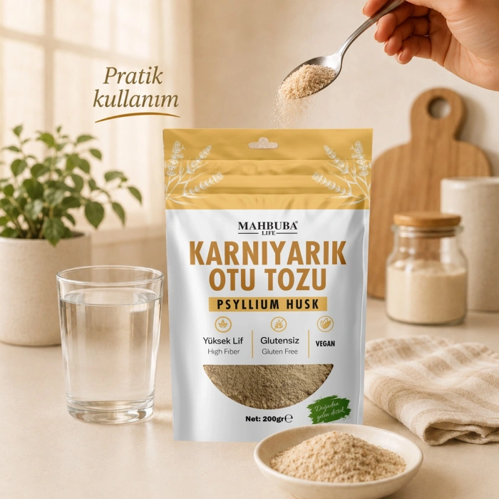 Karnıyarık Otu Tozu (Psyllium Husk) 3x200gr – Yüksek Lif