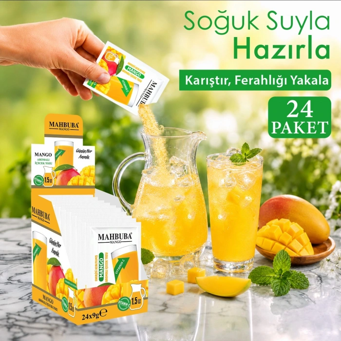 Mango Aromalı Soğuk Toz İçecek 24x9gr