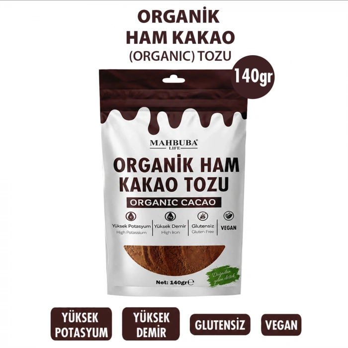 Organik Ham Kakao Tozu 140gr