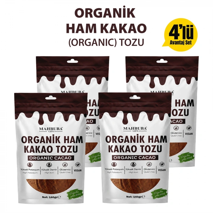 Organik Ham Kakao Tozu 4x140gr