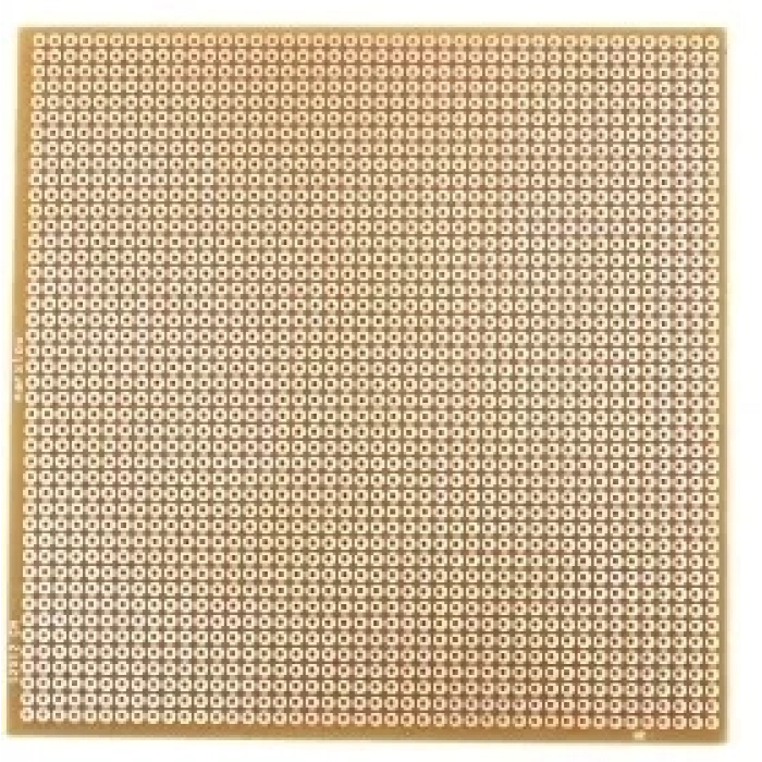 100x100mm Delikli Bakır Plaket Tek Taraflı Devre Kartı 10x10cm
