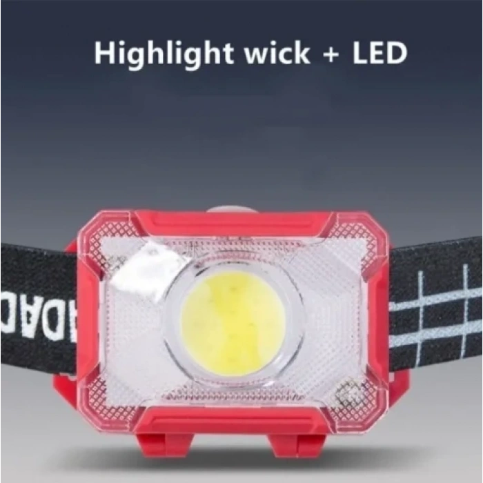 5w Ledli Madenci Kafa Lambası Feneri 3*AA Kalem Pil İle Çalışır