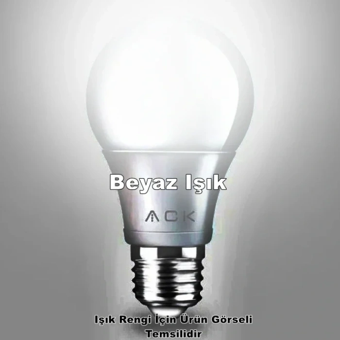 ACK E-27 9w Led Ampul BEYAZ Işık 6500k 880lm 220 Volt (9w Tüketim 70w Değerinde ışık)