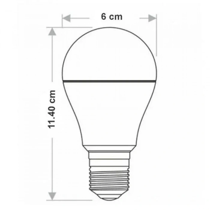 ACK E-27 9w Led Ampul GÜNIŞIĞI Işık 4000k 880lm 220 Volt (9w Tüketim 70w Değerinde ışık)