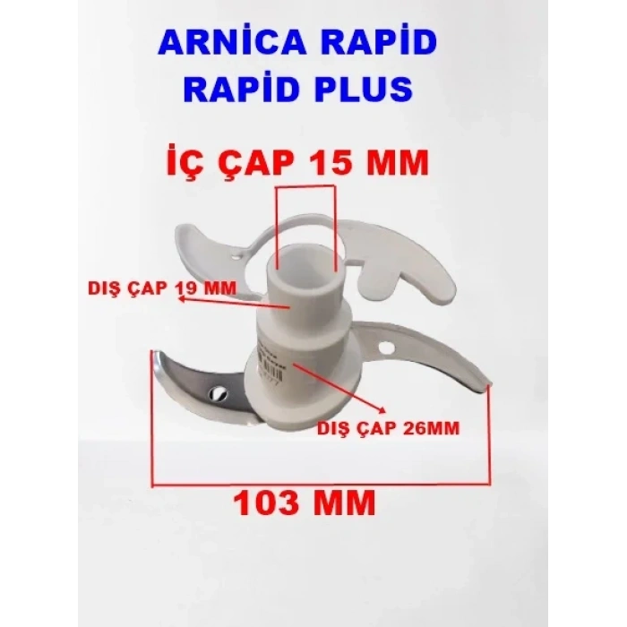 ARNİCA Rapid ve Rapid Plus Form Mil Hazne Bıçağı Beyaz 2. Bıçak (Orjinal Ürün)