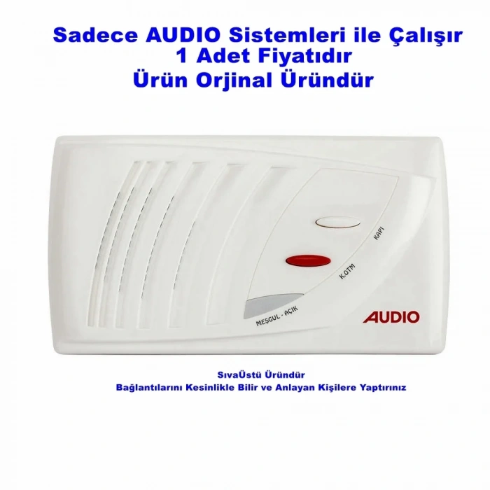 AUDIO SA 201 Kapıcısız Daire İçi Diafon Şubesi Beyaz