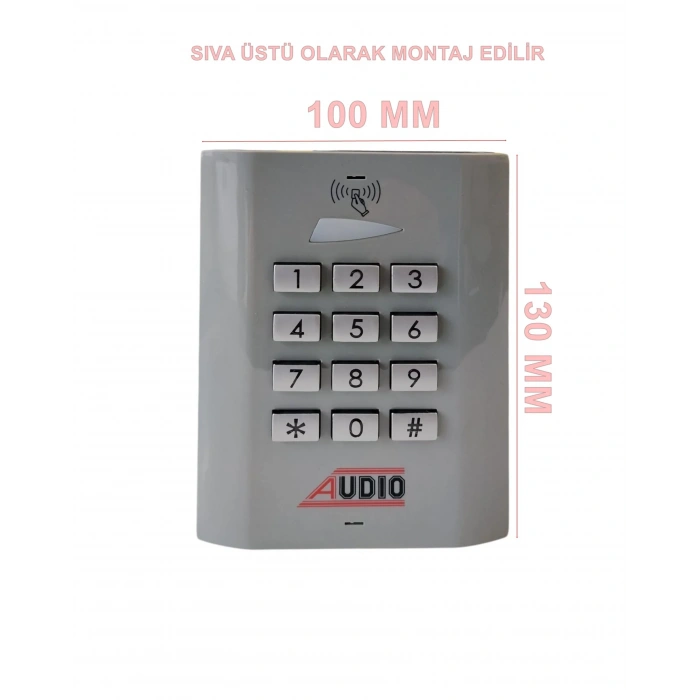 AUDIO Yeni KGP ŞİFRELİ + (Temassız) KARTLI Tuş Takımlı Kapı Giriş Sistemi 12-24 Volt Arası Ac Veya 18-24 Volt Arası Dc İle Çalışır