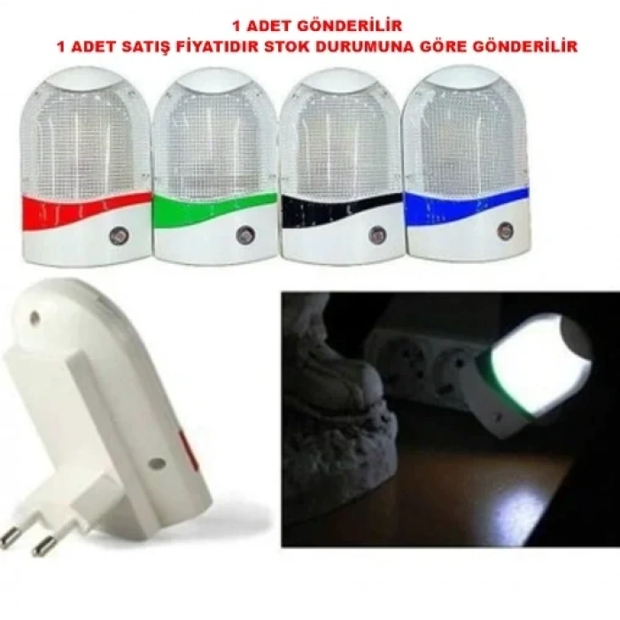 Beyaz Işık 1 Watt Fotoselli Ledli Gece Lambası 220v 1w