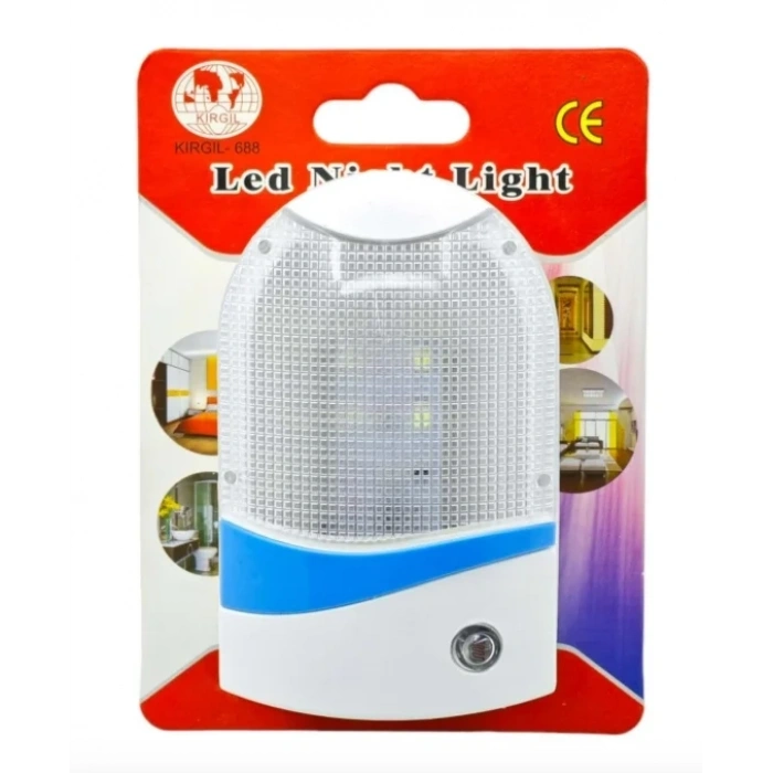Beyaz Işık 1 Watt Fotoselli Ledli Gece Lambası 220v 1w