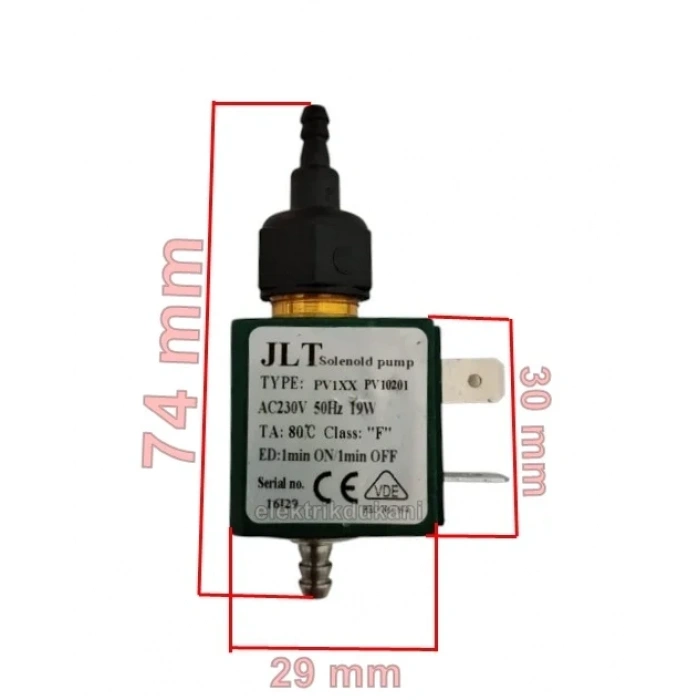 Buharlı Ütü ve Kahve Makinesi Su Pompası 19 Watt 220 Volt (Class: F)