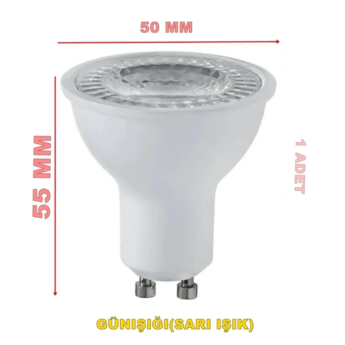 CATA 10w GÜNIŞIĞI GU10 Duylu Çanak Led Spot Ampul 3000k (Starter Duylu) 220 Volt 10 Watt