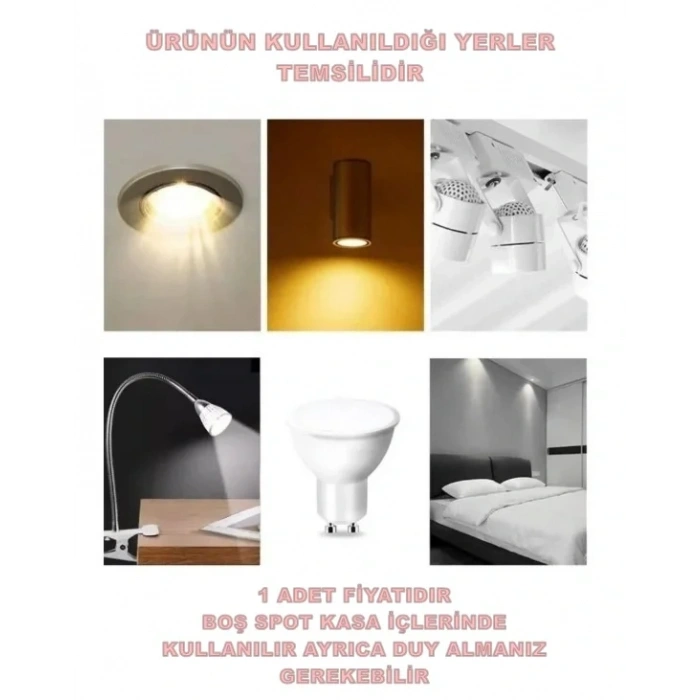 CATA 10w GÜNIŞIĞI GU10 Duylu Çanak Led Spot Ampul 3000k (Starter Duylu) 220 Volt 10 Watt