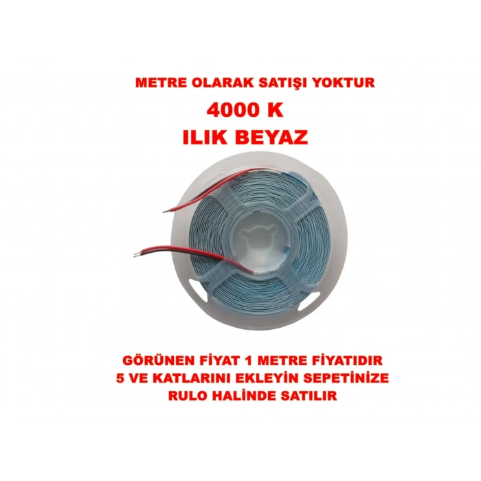 CATA 12v 10 Çip İç Mekan Şerit Led Günışığı 4000k 8w (1mt Fiyatıdır)