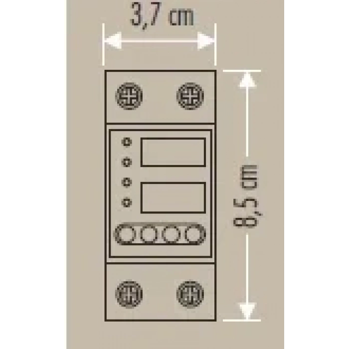 CATA 1x63A Monofaze Akıllı Voltaj ve Akım Koruma Rolesi Şebeke Giriş Voltaj Denetleyici 220 Volt 63 Amper