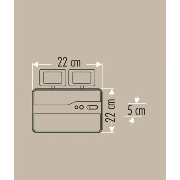 CATA 2x10 Watt Acil Aydınlatma Nil Şarjlı Armatür Işıldak 2 Kademe 6400k 220 Volt IP20